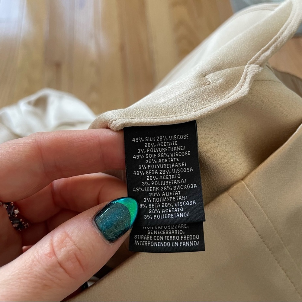 Ralph Lauren Black Label Silk Satin Gold Beige Sleeveless Shift Dress EUC Sz 2 - Picture 10 of 12